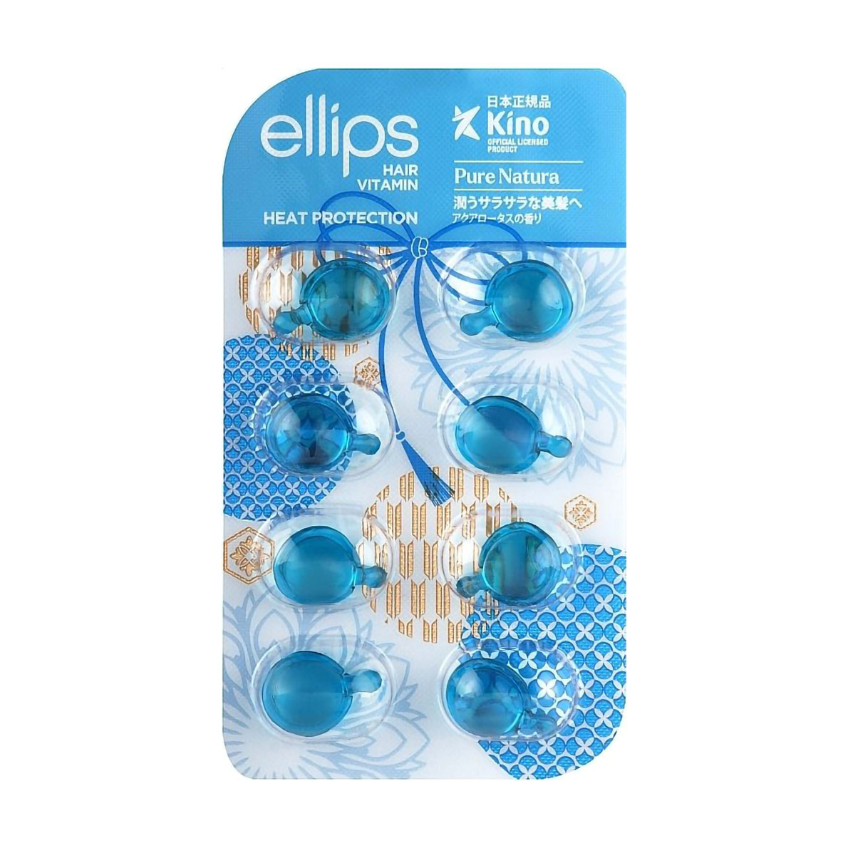 Вітаміни для волосся Ellips Hair Vitamin Heat Protection Сила лотосу, 8*1 мл